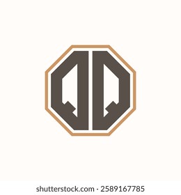 Modern Letter QQ Logo for Corporate Business Brand Identity. Creative QQ Logo Design.