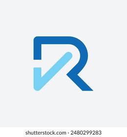 Modern Letter R Analytic Logo Icon Vector