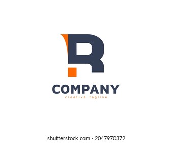 Diseño de logotipo de letra o plano moderno
