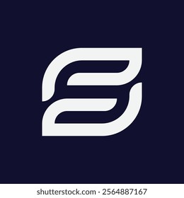 Modern letter R logo isolated on blue background. Usable for business, branding and technology logo. Flat vector logo design template element