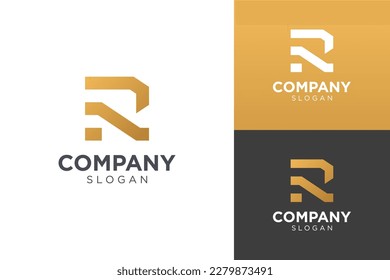 Modern letter R logo. Monogram rr business company logo design