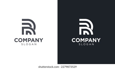 Modern letter R logo. Monogram rr business company logo design