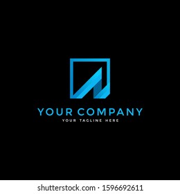 Modern letter R logo with sharp edge and elegant look Logo template