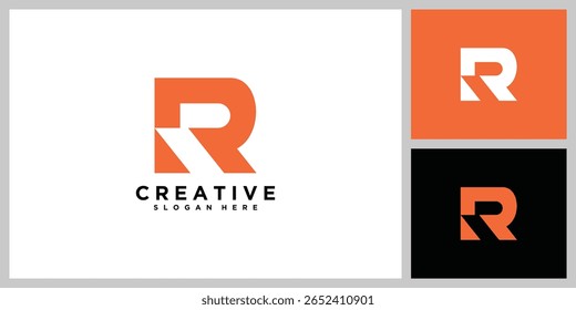 Modern Letter R Logo Vector , Bold Alphabet Initial for Tech, Business and Brand Identity