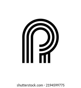 modern letter R monogram vector logo design