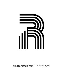 modern letter R monogram vector logo design