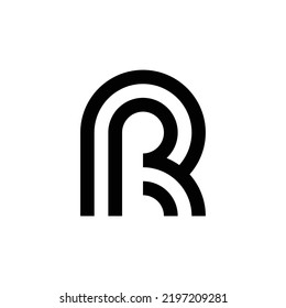 letra moderna Diseño del logotipo del vector monograma R