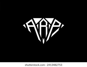 Modern letter A R P diamond shape logo And initial monogram A R P letter logo vector template