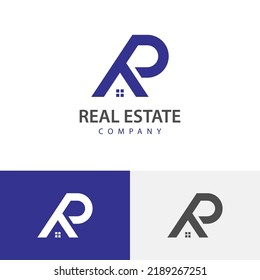 modern letter R P vector logo design for real estate, construction, home, real estate, building, property logo symbol