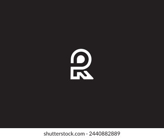 Modern Letter R with Raindrop 
