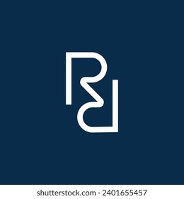 modern letter R and R or RR logo design