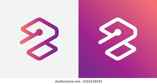 Modern letter R tech logo design