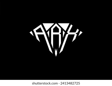 Modern letter A R X diamond shape logo And initial monogram A R X letter logo vector template