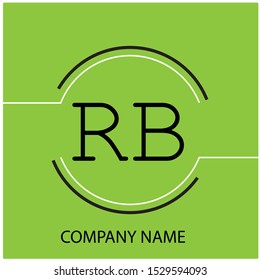 Modern Letter RB in Circle Company Logo Template