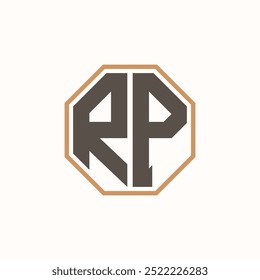 Modern Letter RP Logo for Corporate Business Brand Identity. Creative RP Logo Design.