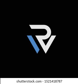 modern letter rw logo download - vector