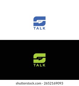 Modern Letter S chat or S bubble chat logo concept vector icon
