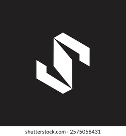 Modern letter S creative and unique art icon logo design initial vector minimal awesome trendy professional logo design template on black background.