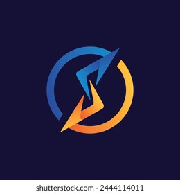 Modern Letter S Energy Logo

