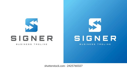 modern letter s logo design
