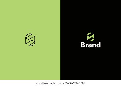 Modern Letter S Logo Design with two color's background. 