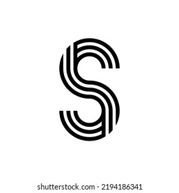 modern letter S monogram vector logo design