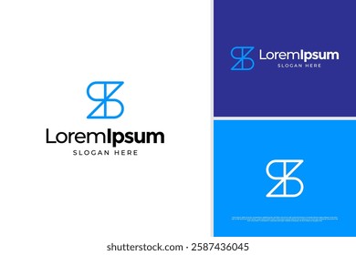 Modern letter S pixel technology logo vector design. Initial S geometric logo design template