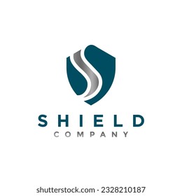 Modern letter S shield techno logo illustration design for your business