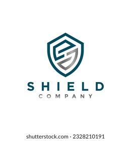 Modern letter S shield techno logo illustration design for your business