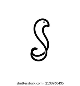modern letter S for snake or cobra logo design