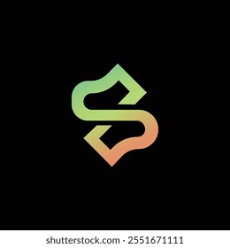 Modern letter S vector logo template design

