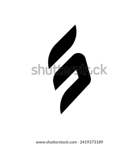 Modern letter Sd creative shapes alphabet modern typography logo