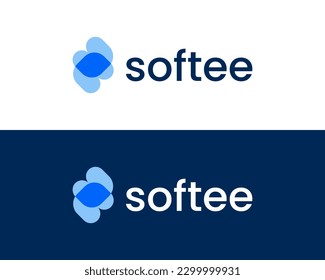 Modern letter SE business logo design vector