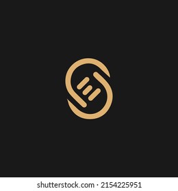 Modern Letter SE Logo Vector Template suitable for personal and business company brand
