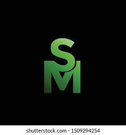 modern letter sm logo vector download
