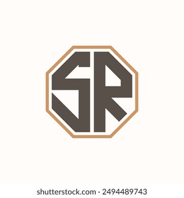 Modern Letter SR Logo for Corporate Business Brand Identity. Creative SR Logo Design.