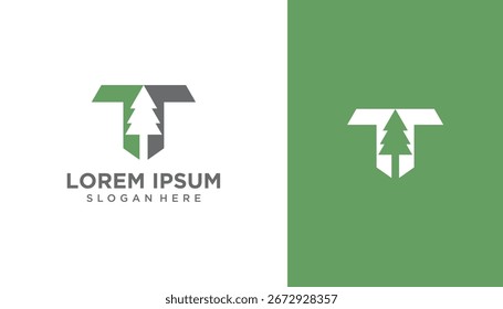 Plantilla de Vector de diseño de logotipo de iniciales T modernas