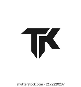 Modern letter T K elegant abstract logo