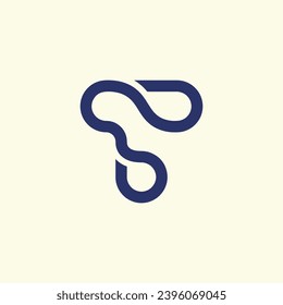 logotipo T de letra moderna, adecuado para marca y otro diseño gráfico.