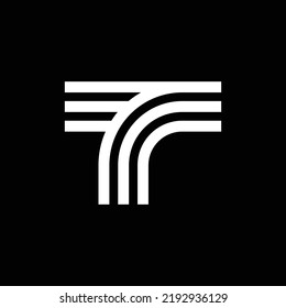 modern letter T monogram vector logo design