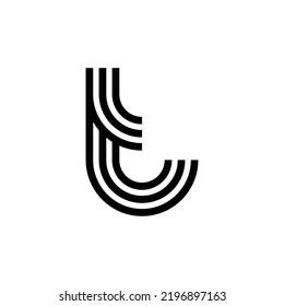 modern letter T monogram vector logo design