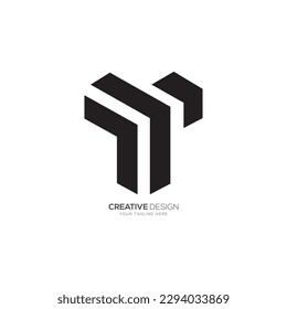 Modern letter T P creative art modern unique typography law farm business logo