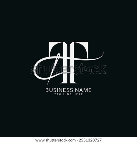 Modern Letter T Tailor Logo With Vector Icon