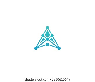 Plantilla de logotipo de tecnología Carta A moderna