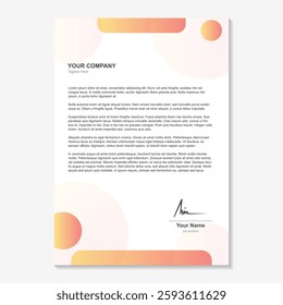 modern letter template background design