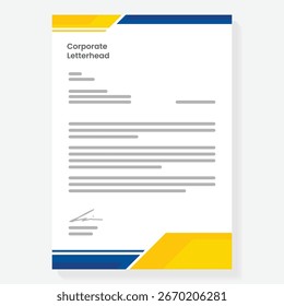 modern letter template background design