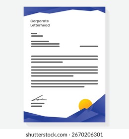 modern letter template background design