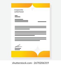 modernes Briefvorlagen-Hintergrunddesign