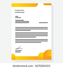 modern letter template background design