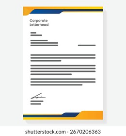 modern letter template background design